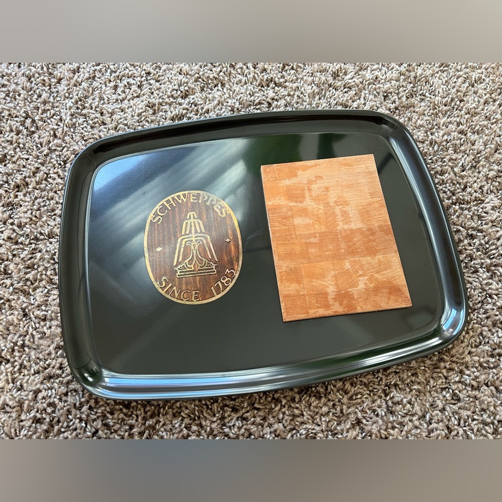 Vintage Schweppes Cheeseboard Retro Tray By Couroc California
